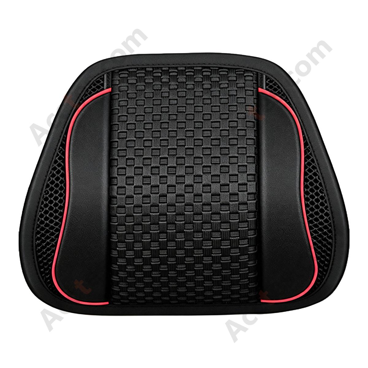 Summer Woven Texture Wooden Bead Car Lumbar Support Cushion, Black