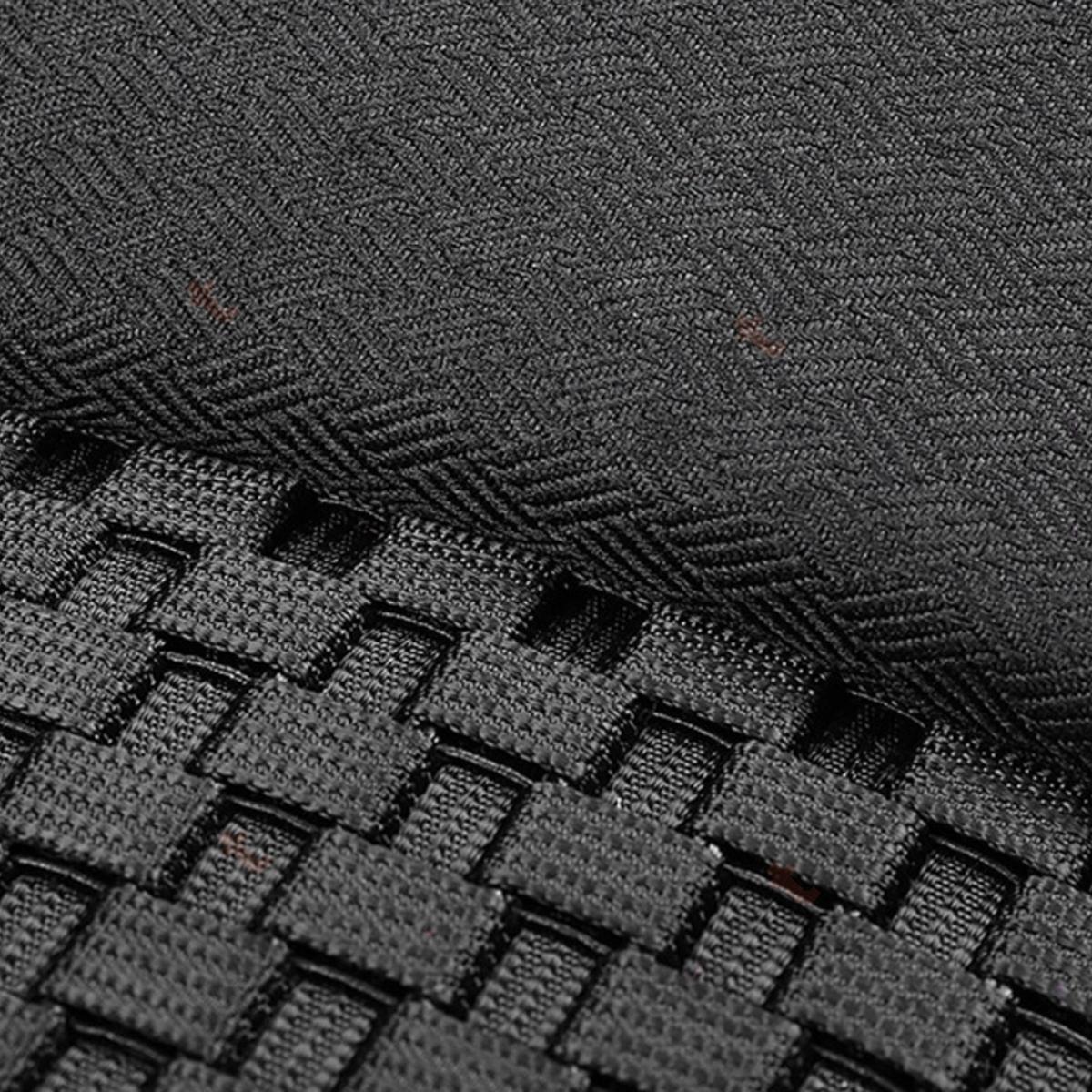 Summer Woven Texture Wooden Bead Car Lumbar Support Cushion, Black