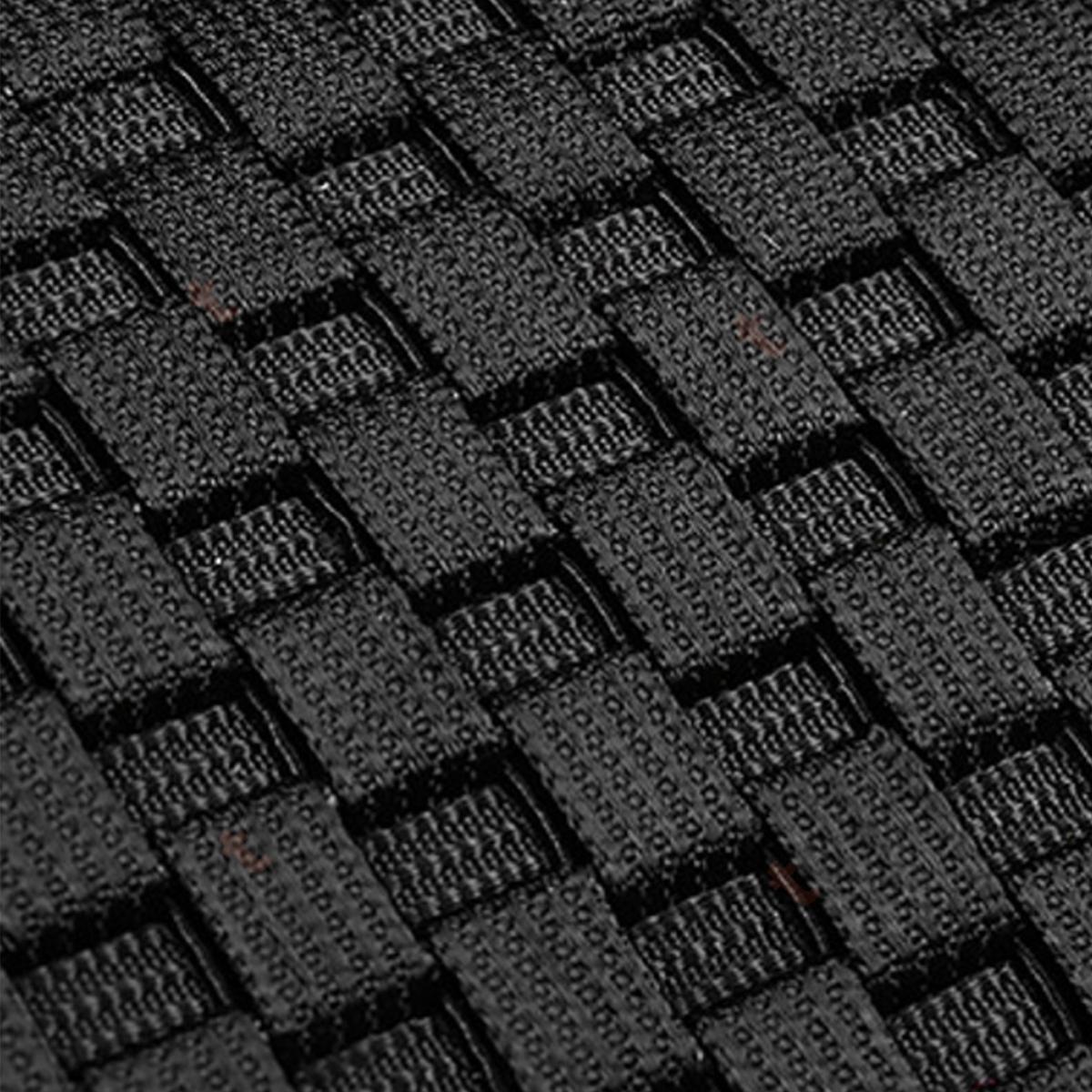 Summer Woven Texture Wooden Bead Car Lumbar Support Cushion, Black