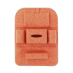 Multifunctional Felt Car Seat Back Hanging Sundries Storage Bag, Brown
