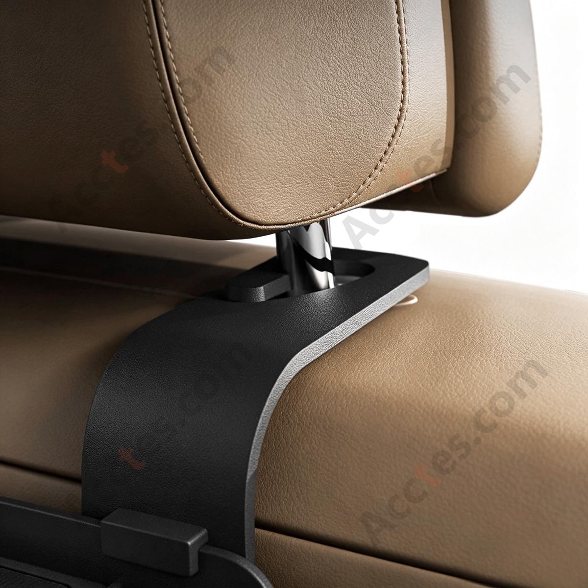 Multi-Functional Car Seat Back Hook Storage Box with Tissue & Cup Holder, Black