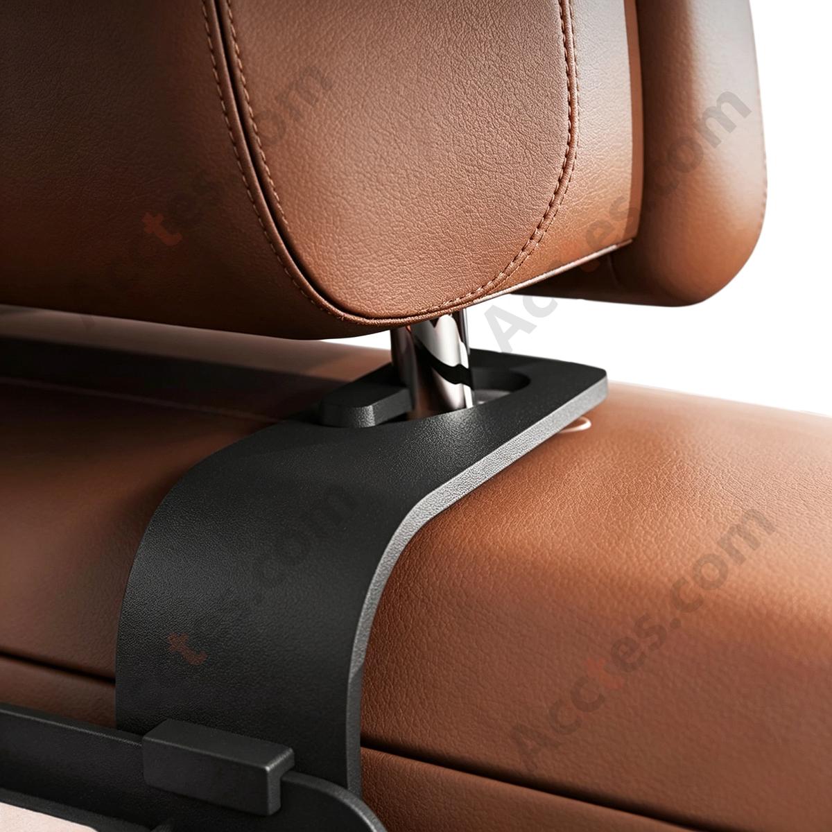 Multi-Functional Car Seat Back Hook Storage Box with Tissue & Cup Holder, Beige