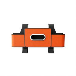 Multi-Functional Car Seat Back Hook Storage Box with Tissue & Cup Holder, Orange