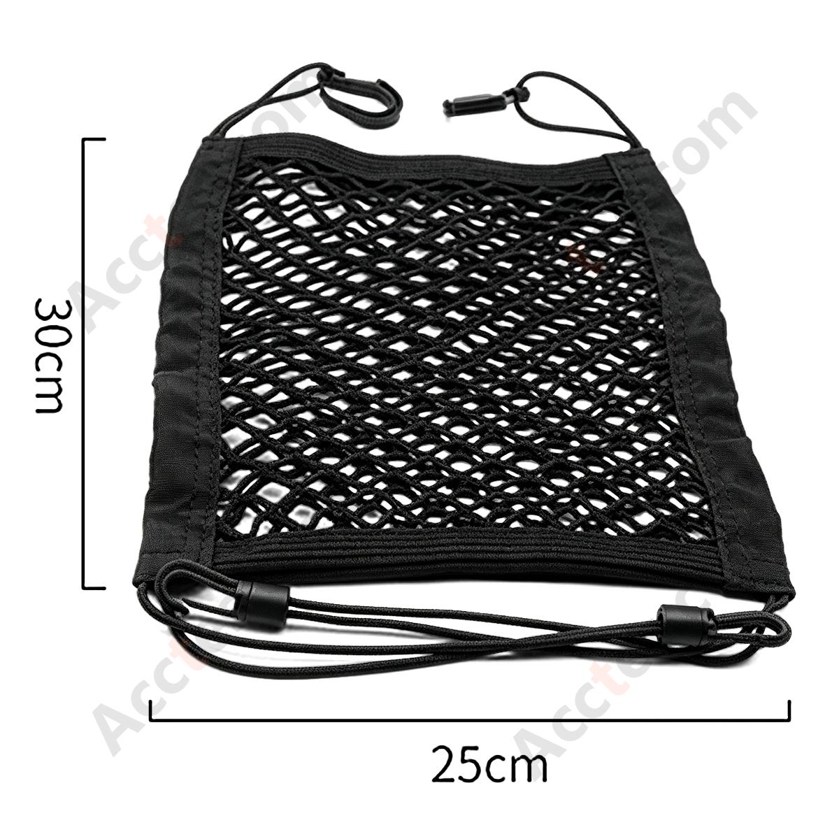 Double-Layer Four-Sided Hanging Mesh Storage Pouch Between Car Seats for Seat Back