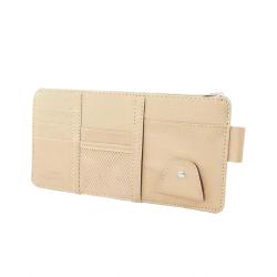 Multifunctional Car Sun Visor Storage Sleeve, Beige