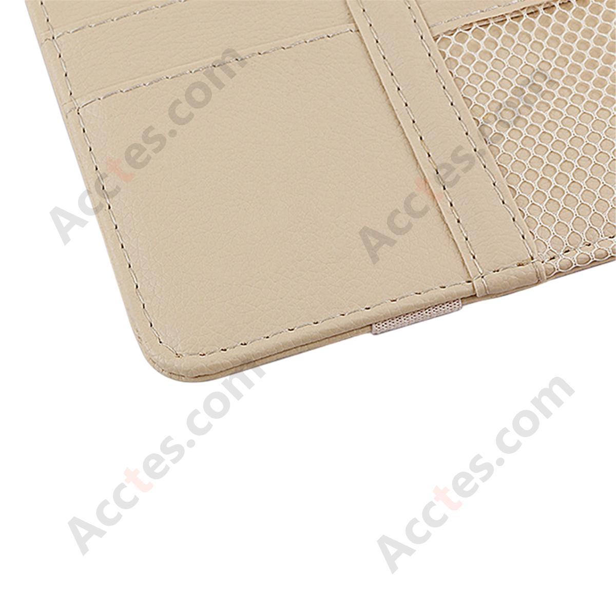 Multifunctional Car Sun Visor Storage Sleeve, Beige