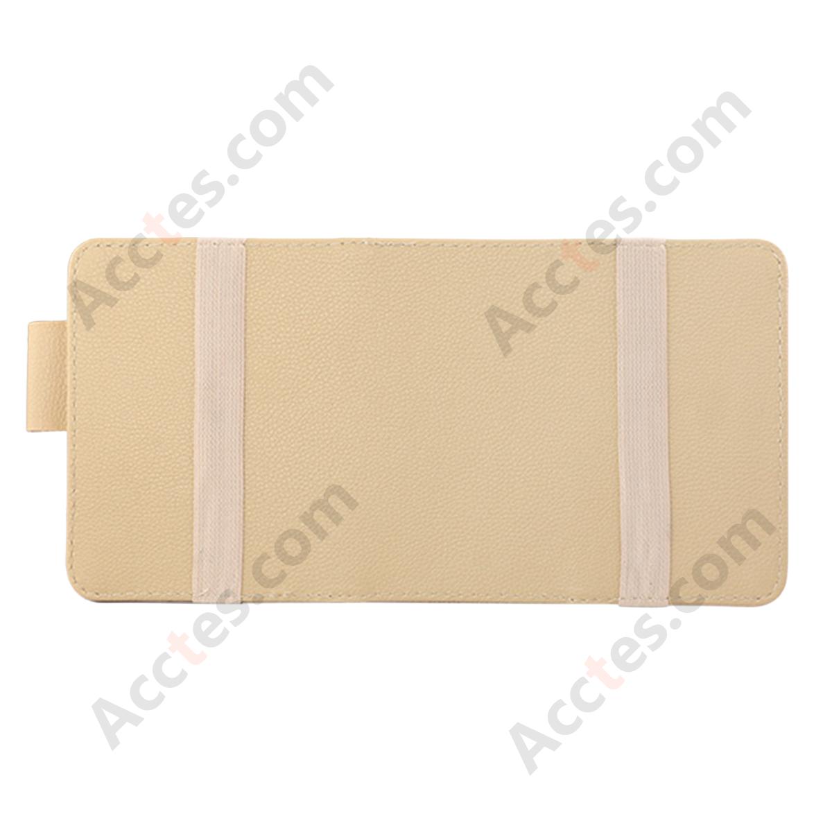 Multifunctional Car Sun Visor Storage Sleeve, Beige
