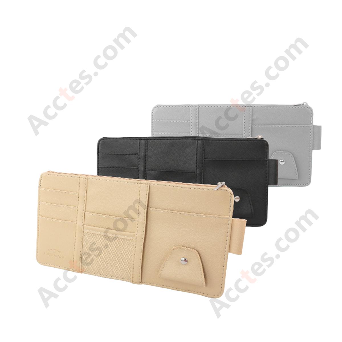 Multifunctional Car Sun Visor Storage Sleeve, Beige