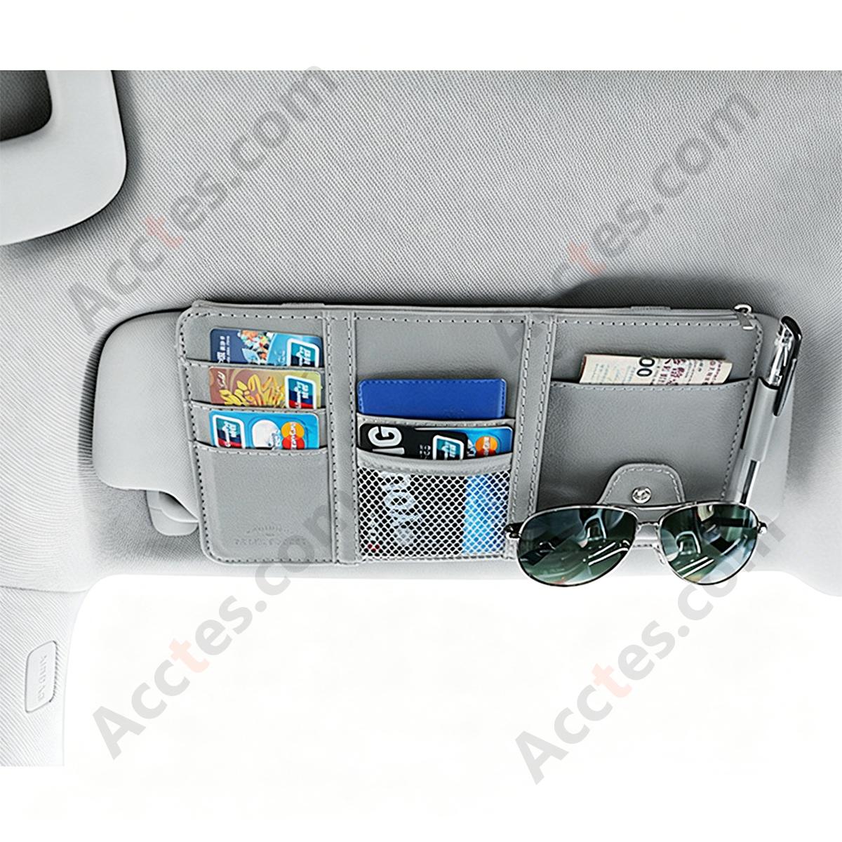 Multifunctional Car Sun Visor Storage Sleeve, Gray