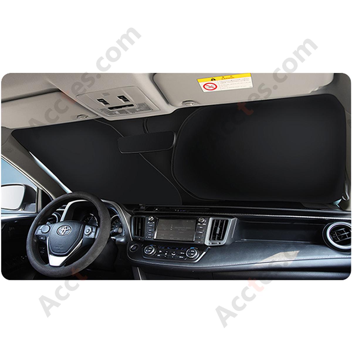 Silver Coated Small Front Car Windshield Sunshade with Storage Bag