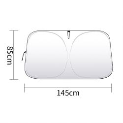 Silver Coated Large Front Car Windshield Sunshade with Storage Bag