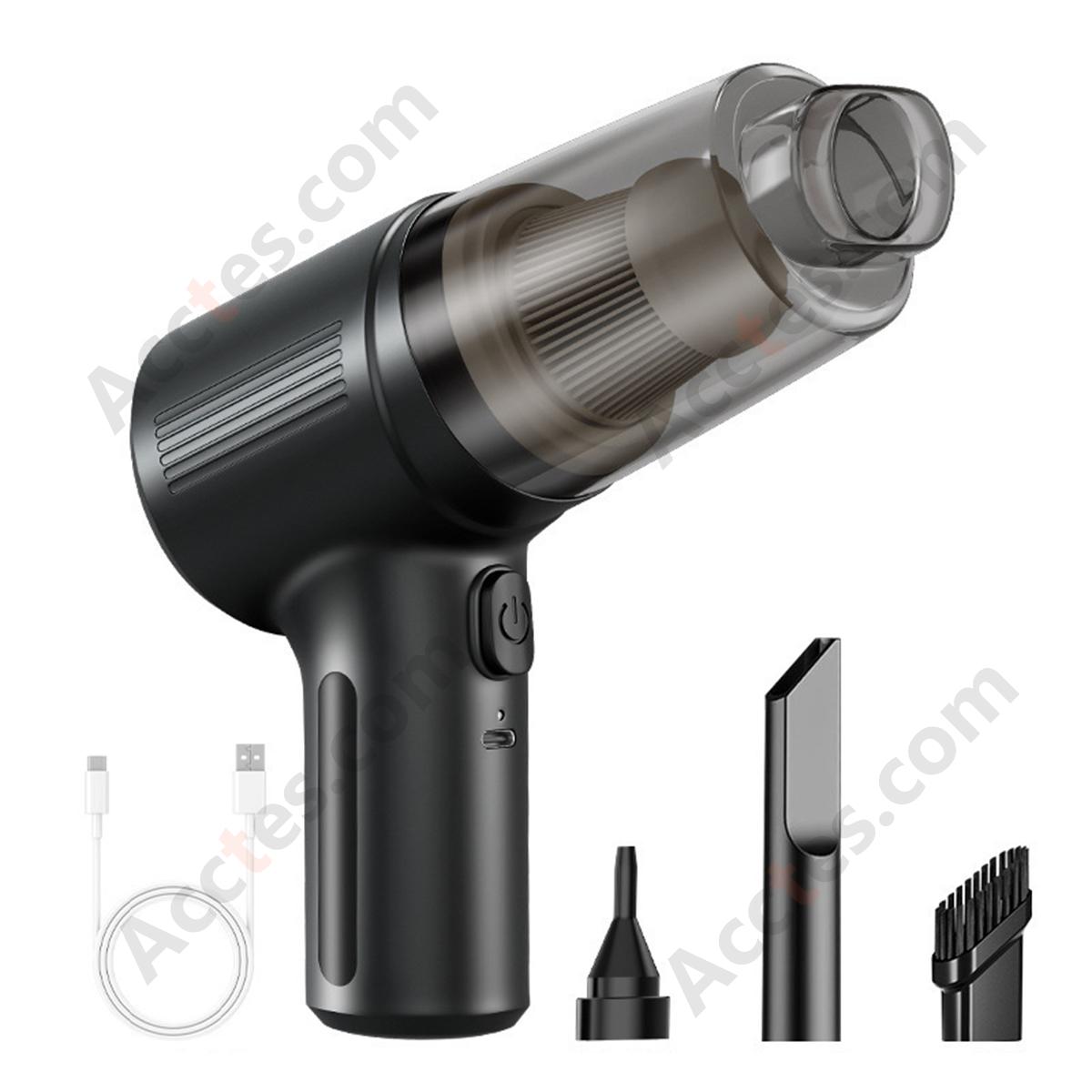 Wireless Portable Mini Multifunctional Car Vacuum Cleaner, Blow & Suction 2-in-1, Black