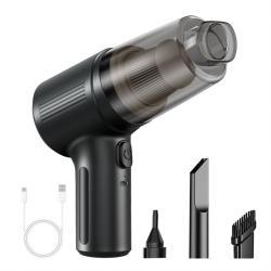 Wireless Portable Mini Multifunctional Car Vacuum Cleaner, Blow & Suction 2-in-1, Black