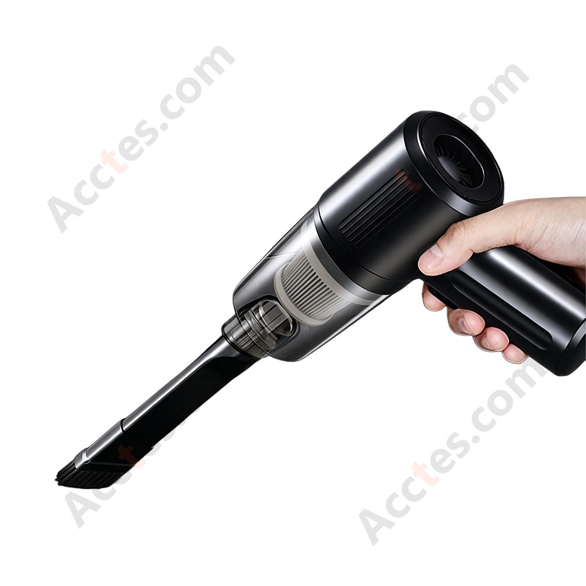 Wireless Portable Mini Multifunctional Car Vacuum Cleaner, Blow & Suction 2-in-1, Black
