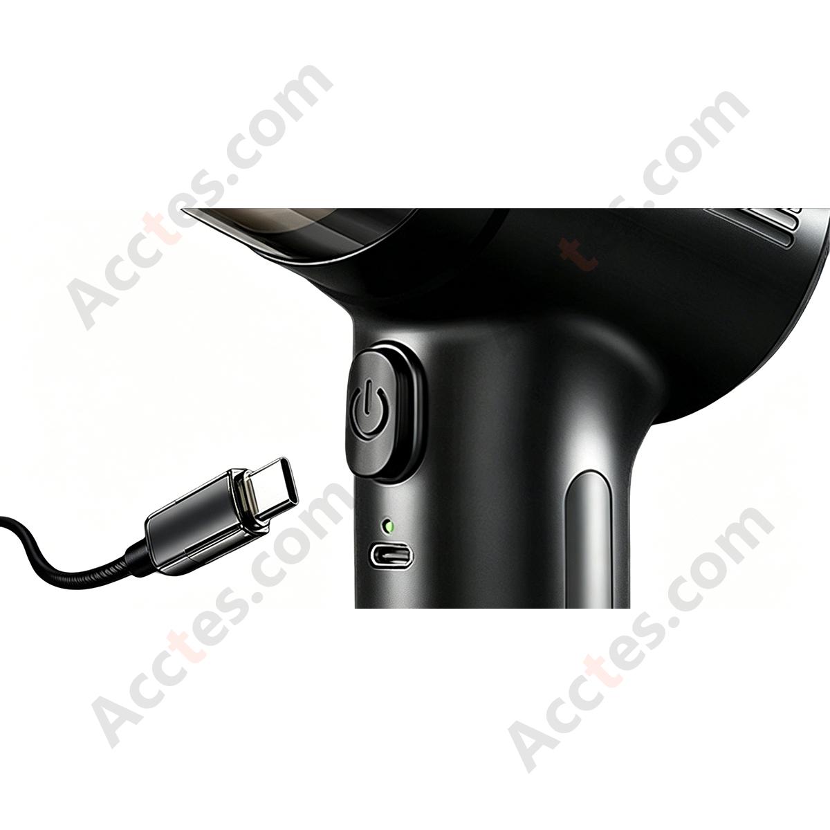 Wireless Portable Mini Multifunctional Car Vacuum Cleaner, Blow & Suction 2-in-1, Black