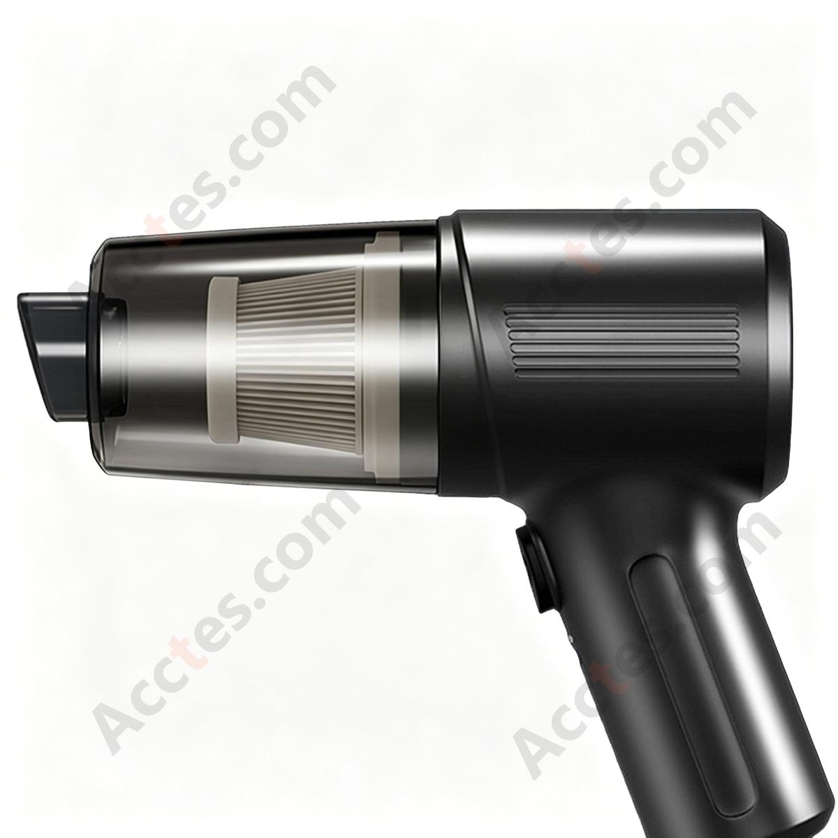 Wireless Portable Mini Multifunctional Car Vacuum Cleaner, Blow & Suction 2-in-1, Black