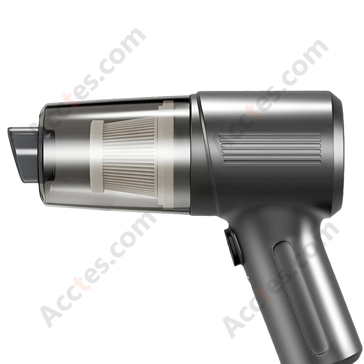 Wireless Portable Mini Multifunctional Car Vacuum Cleaner, Blow & Suction 2-in-1, Gray