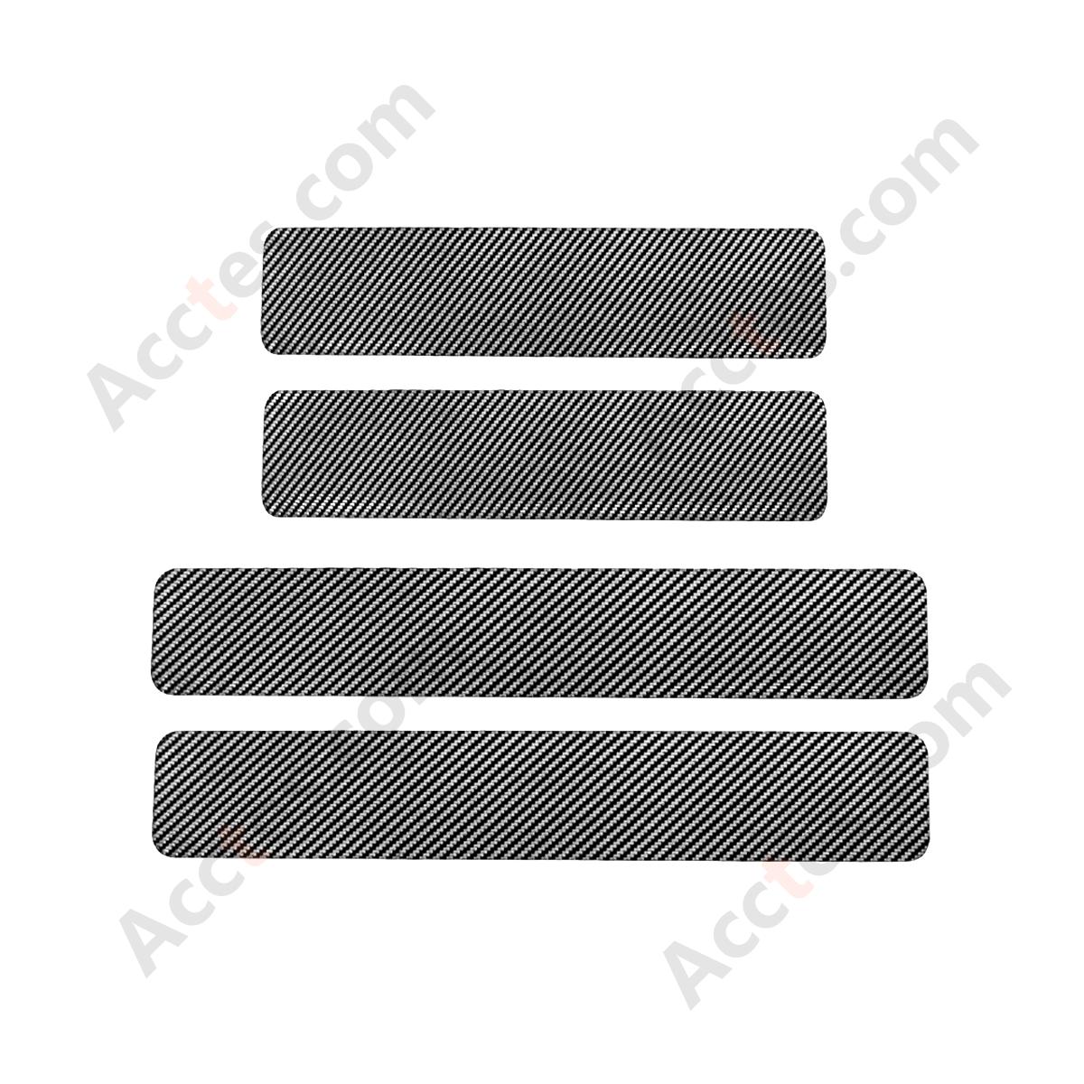 4Pcs 3D Anti-Scratch Step-Resistant Car Door Sill Plate Decor Set