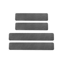 4Pcs 3D Anti-Scratch Step-Resistant Car Door Sill Plate Decor Set