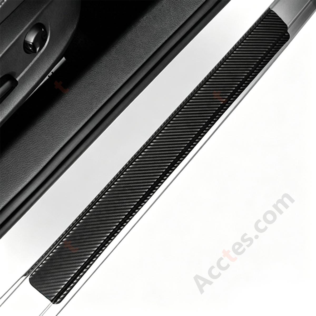 4Pcs 3D Anti-Scratch Step-Resistant Car Door Sill Plate Decor Set