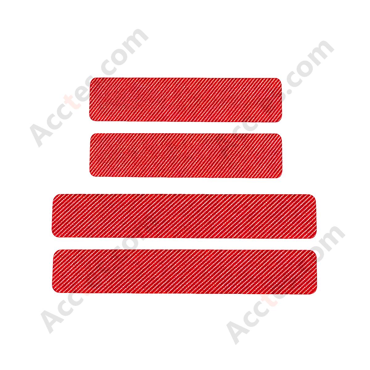 4Pcs 3D Anti-Scratch Step-Resistant Car Door Sill Plate Decor Set