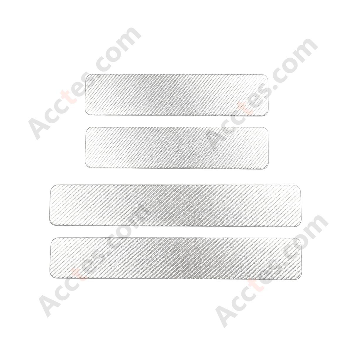 4Pcs 3D Anti-Scratch Step-Resistant Car Door Sill Plate Decor Set