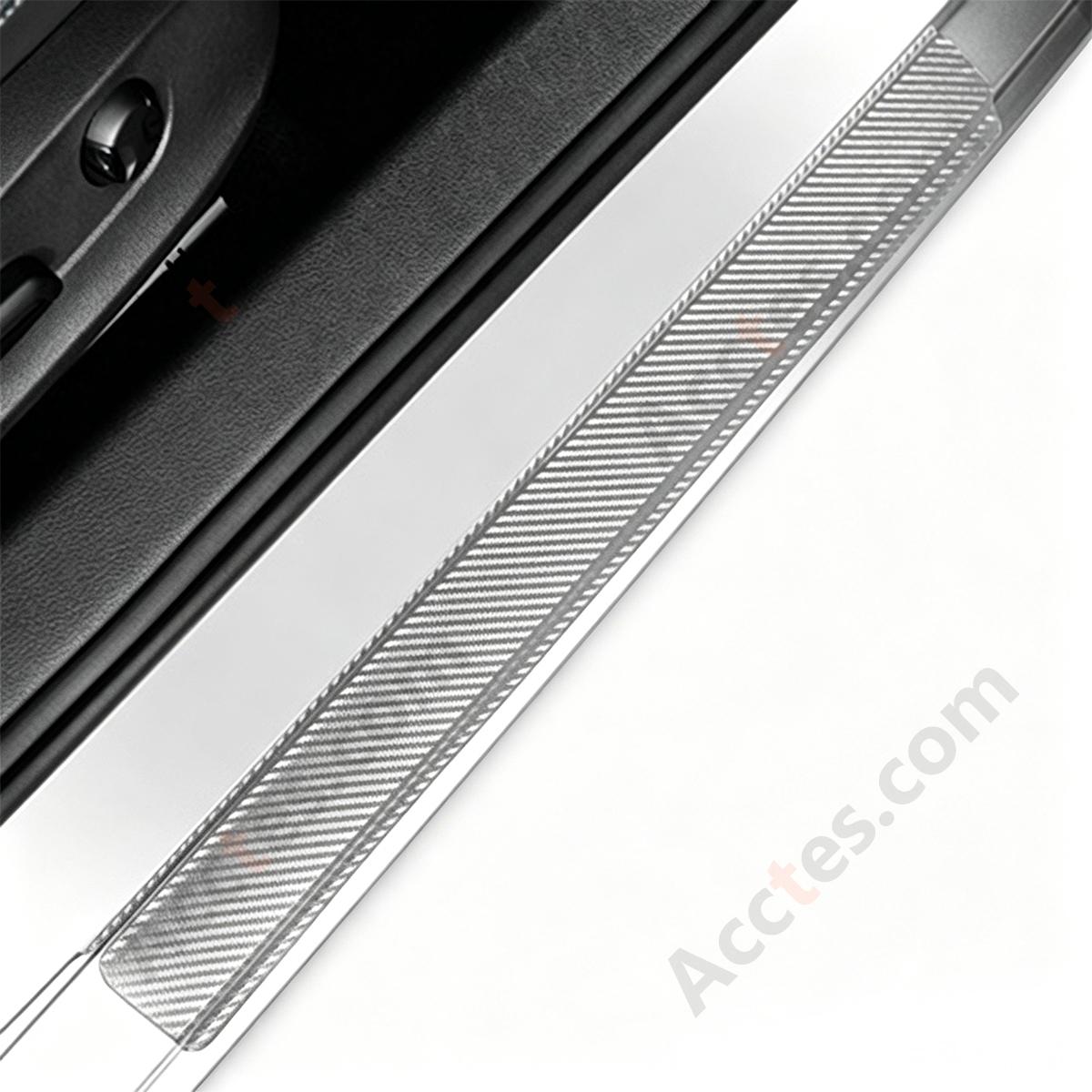 4Pcs 3D Anti-Scratch Step-Resistant Car Door Sill Plate Decor Set
