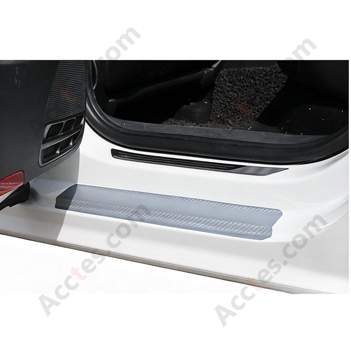 4Pcs 3D Anti-Scratch Step-Resistant Car Door Sill Plate Decor Set