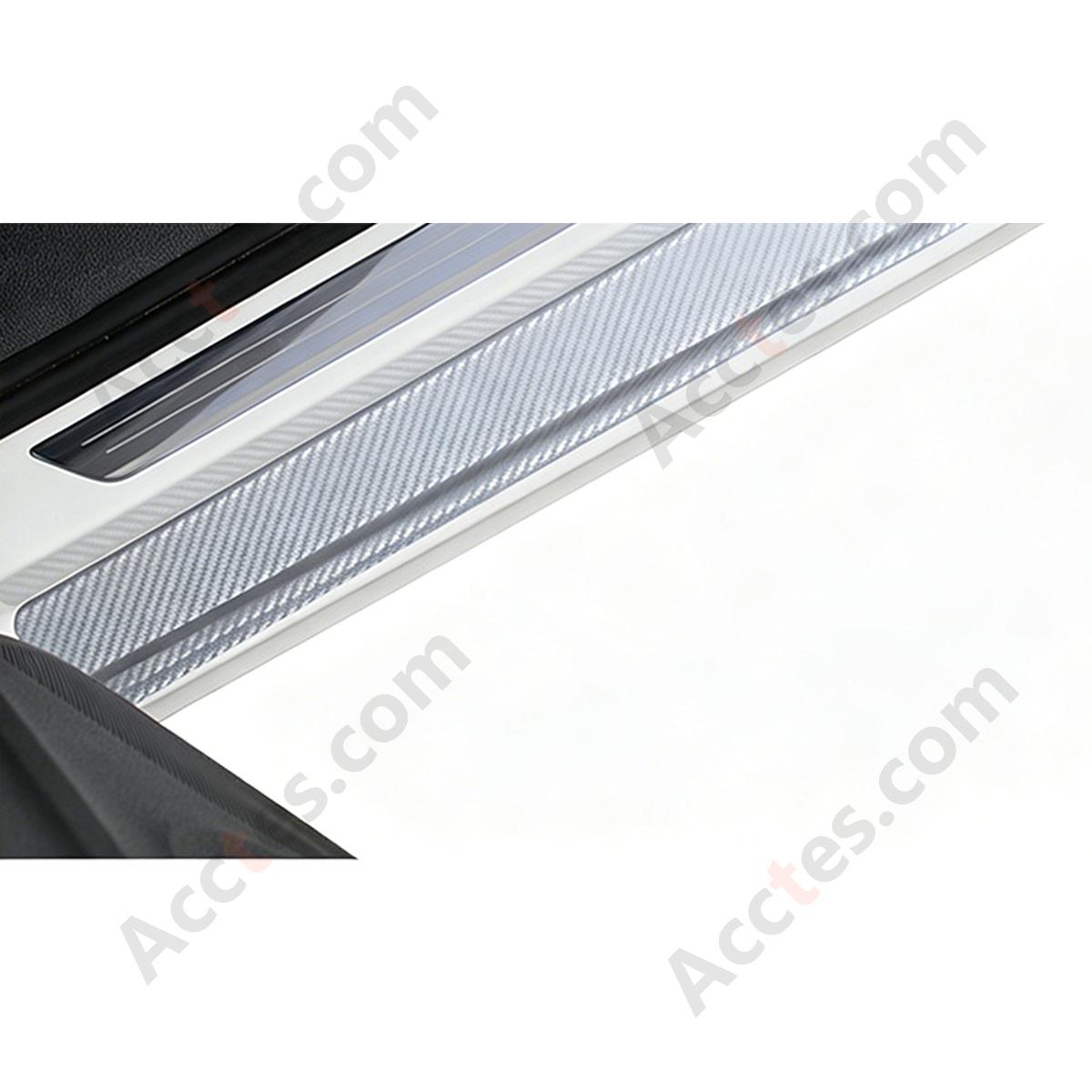 4Pcs 3D Anti-Scratch Step-Resistant Car Door Sill Plate Decor Set