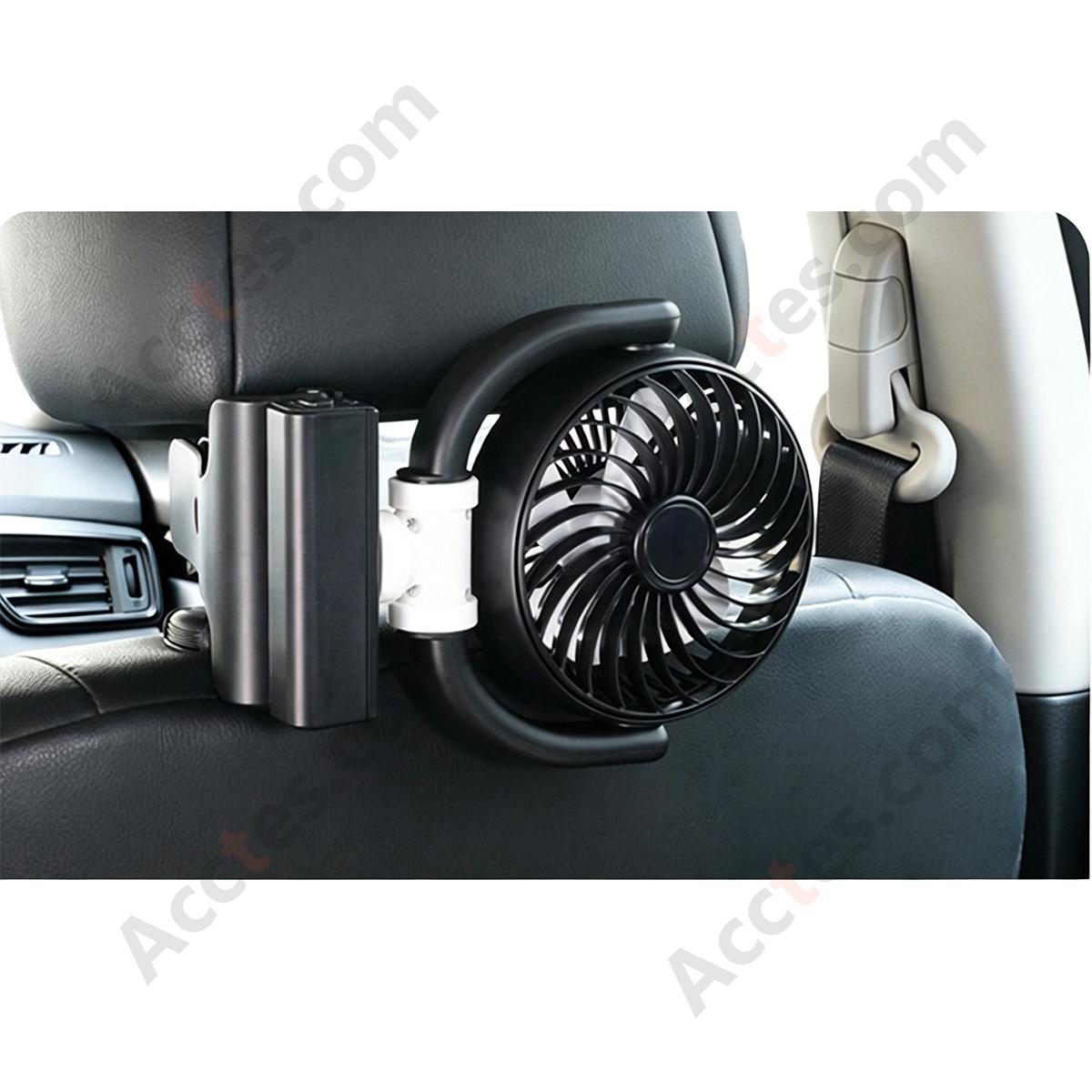 Black USB Charging Car Interior Front Dashboard Clip-On Fan