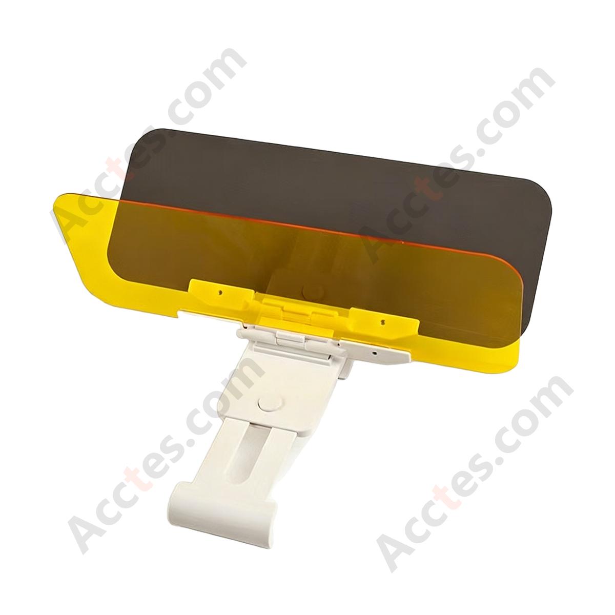 Anti-Glare Car Sun Visor Day & Night Dual Lens, Anti-High Beam Goggles, Smoke + Yellow Lens