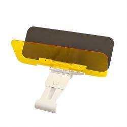 Anti-Glare Car Sun Visor Day & Night Dual Lens, Anti-High Beam Goggles, Smoke + Yellow Lens