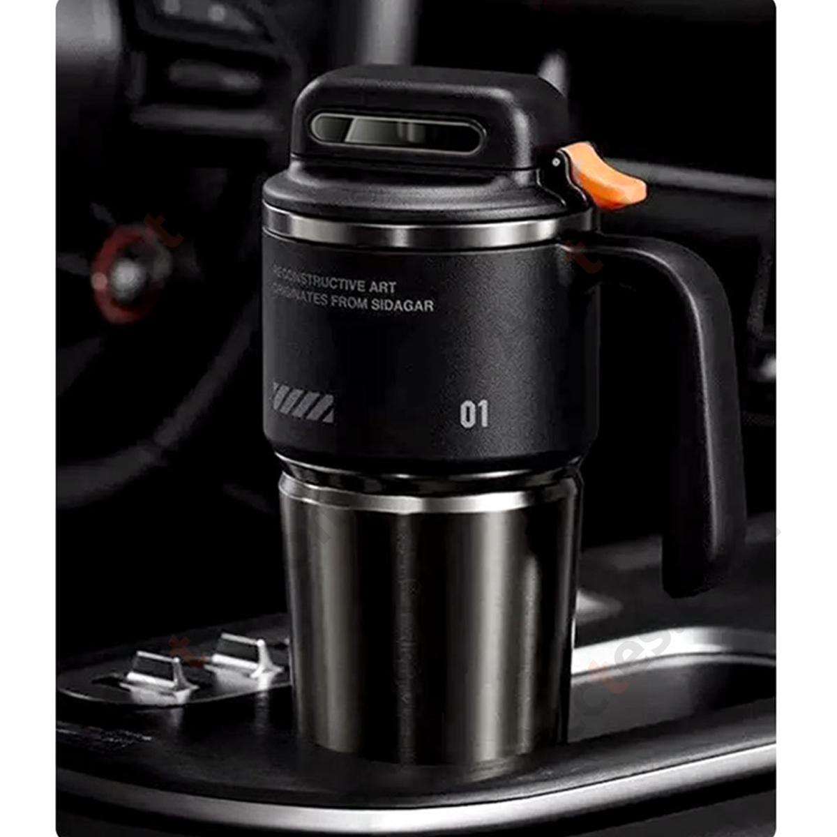 1000ml Black Ceramic Liner Insulated Tumbler with Straw for Men