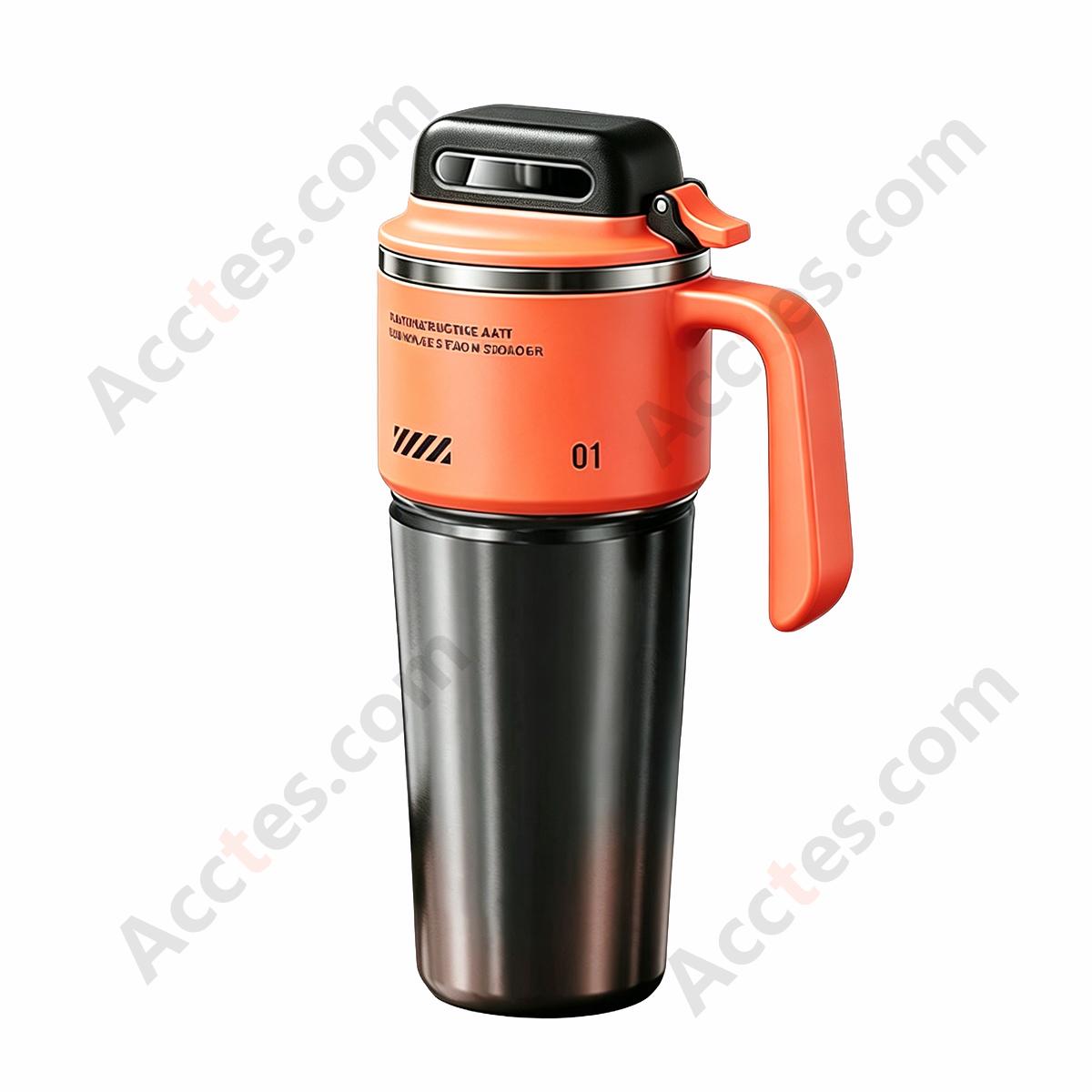 1000ml Orange Stainless Steel Liner Insulated Tumbler with Straw for Men