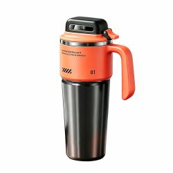 1000ml Orange Stainless Steel Liner Insulated Tumbler with Straw for Men