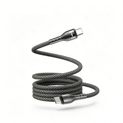 1.5M Black Spring Magnetic Dual Type-C 100W Bare Cable