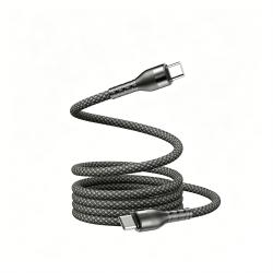 1.5M Black Spring Magnetic Dual Type-C 60W Bare Cable