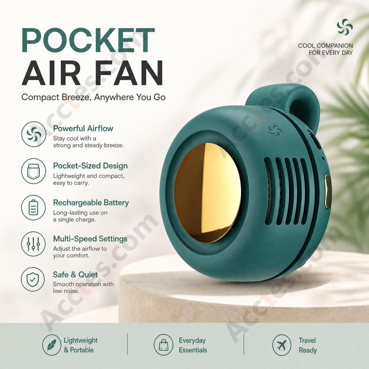 USB Clip-On Portable Mini Fan Video