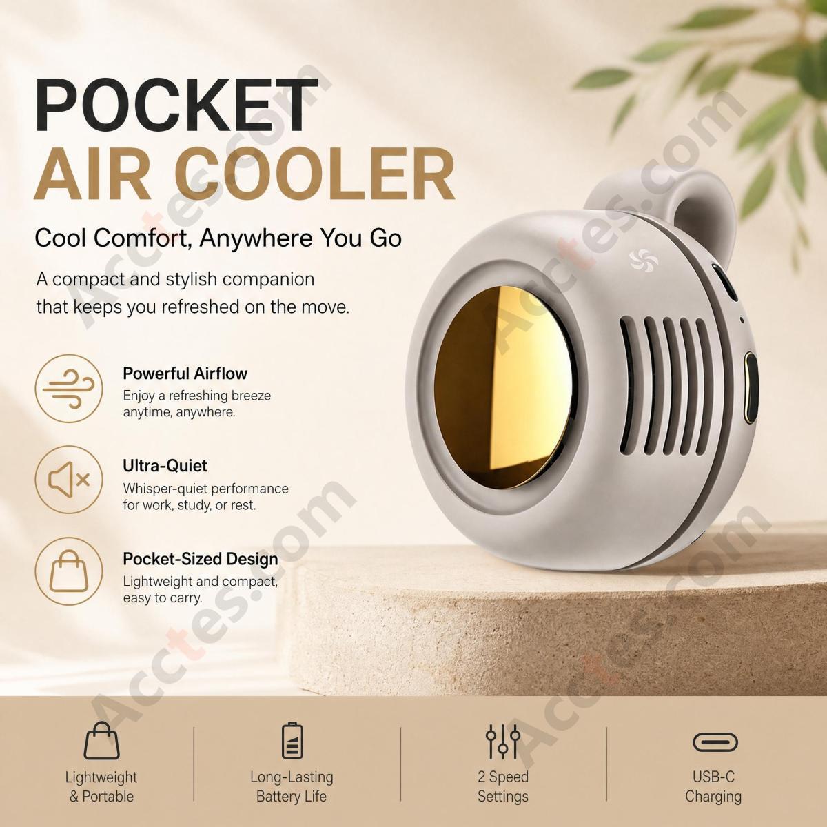 USB Clip-On Portable Mini Fan Video