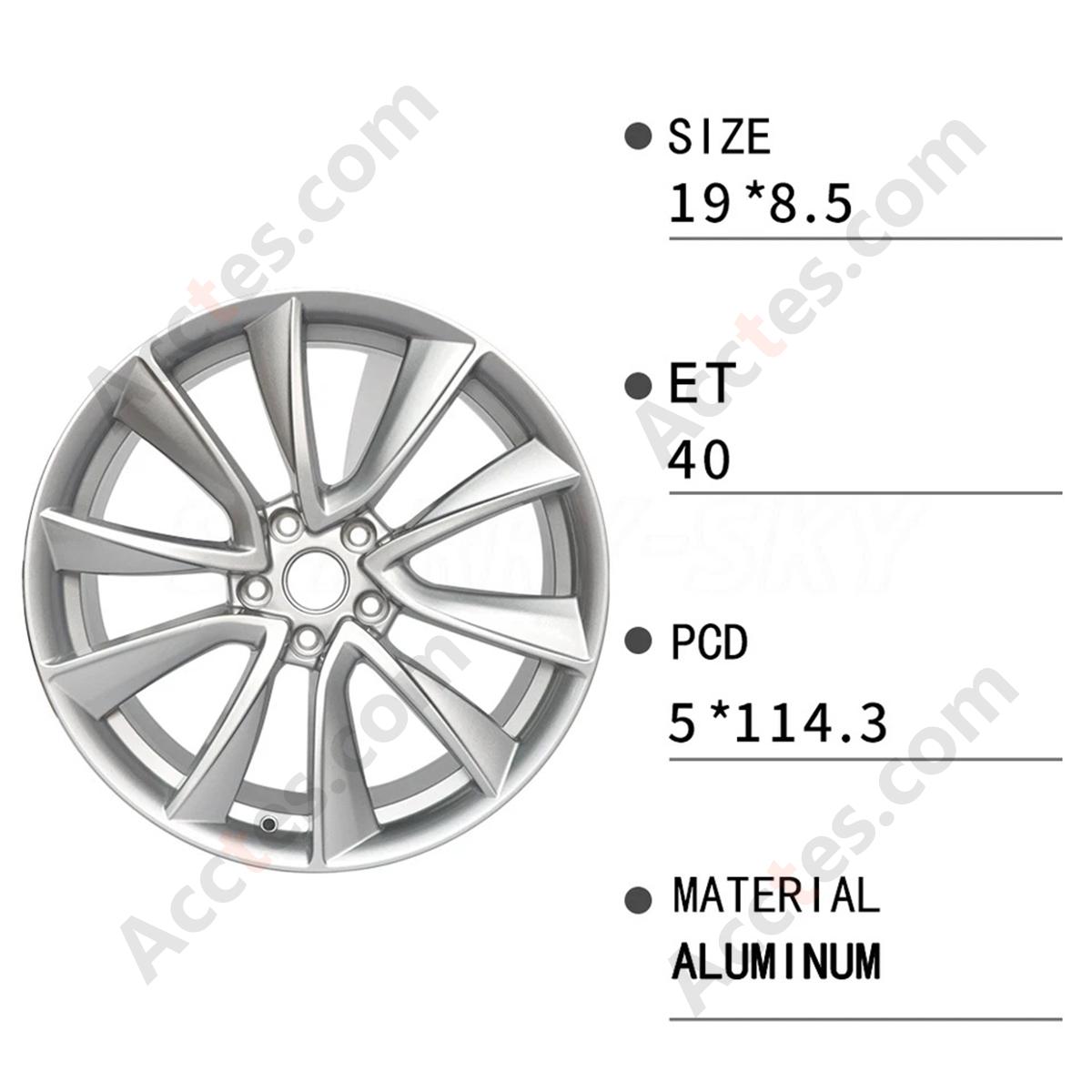 For Tesla Model 3 2017-2021 19 Inch Alloy Wheel Rim 19x8.5,  Part 1044224-00-A