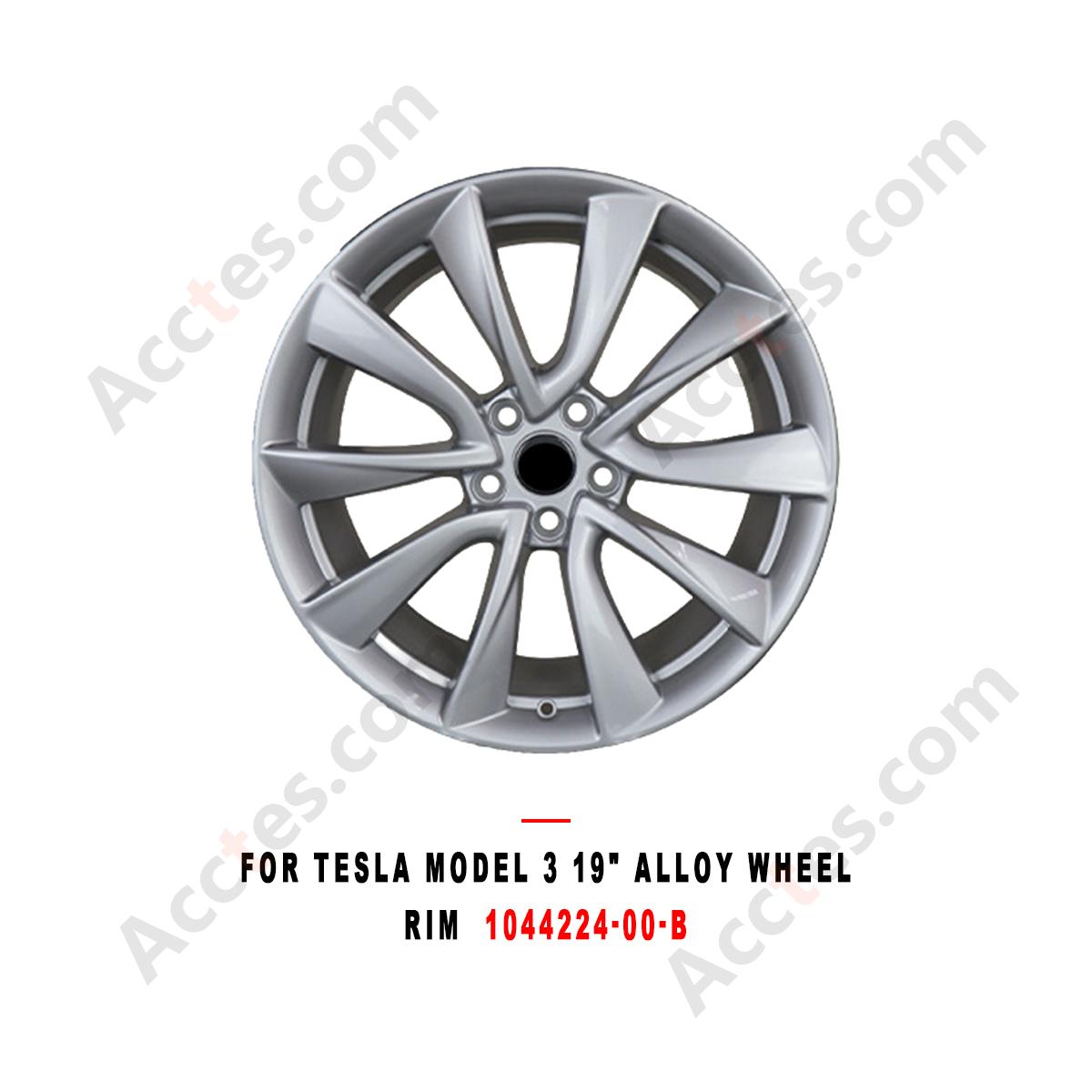 For Tesla Model 3 19 Inch Alloy Wheel Rim 19x8.5, Replacement Wheel,  Part 1044224-00-B