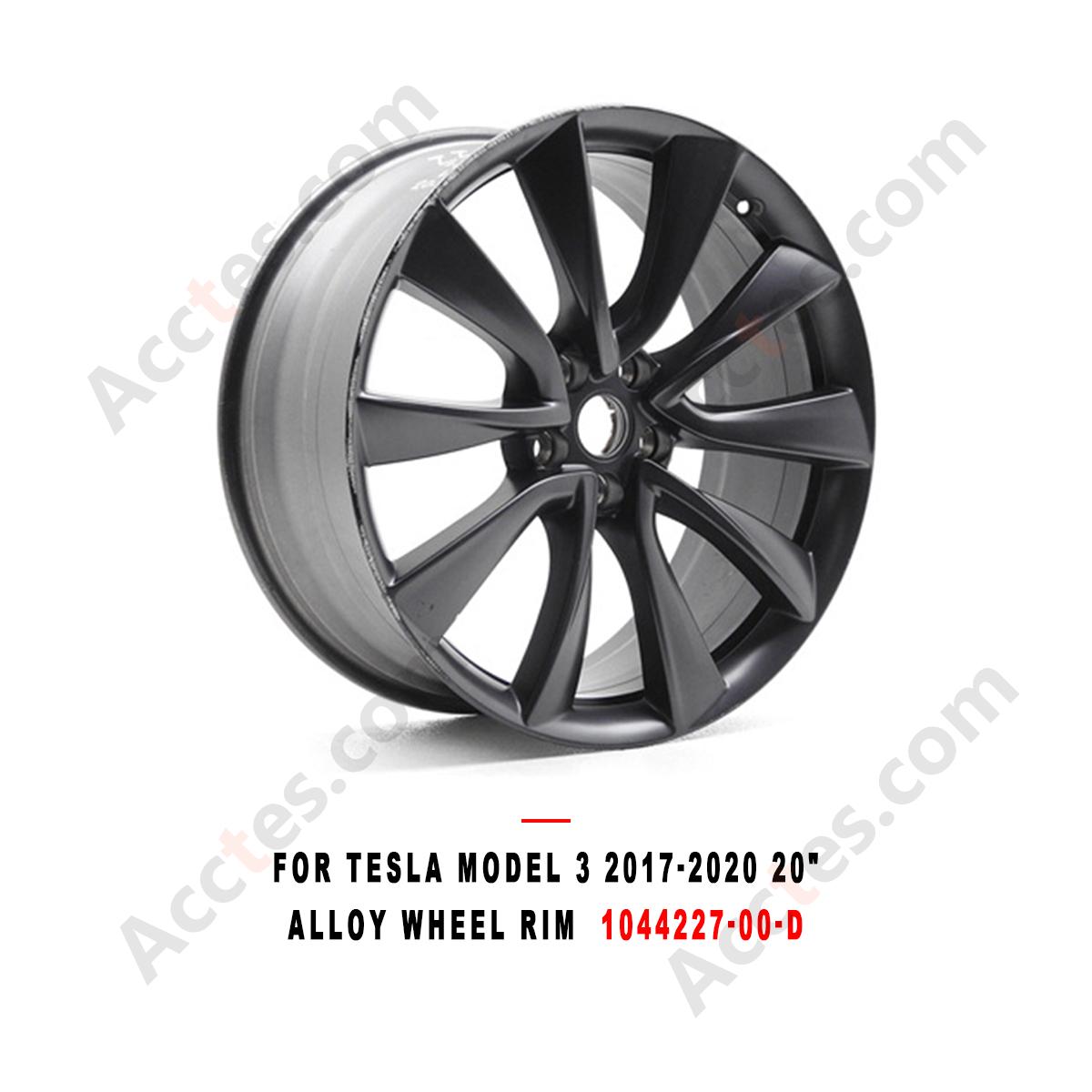 For Tesla Model 3 2017-2020 20 Inch Alloy Wheel Rim 20x8.5,  Part 1044227-00-D