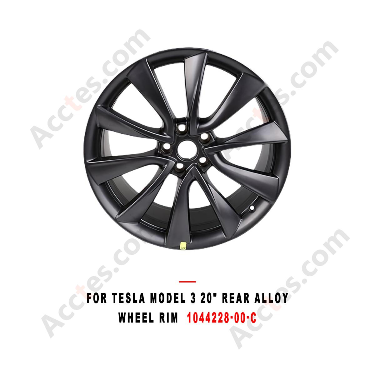 For Tesla Model 3 20 Inch Rear Alloy Wheel Rim, Rear Wheel Replacement,  Part 1044228-00-C
