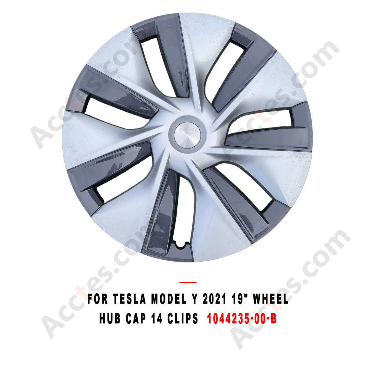 For Tesla Model Y 2021 19" Wheel Hub Cap 14 Clips  1044235-00-B Replacement