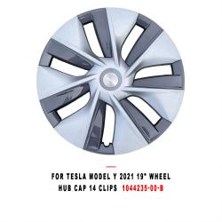 For Tesla Model Y 2021 19" Wheel Hub Cap 14 Clips  1044235-00-B Replacement