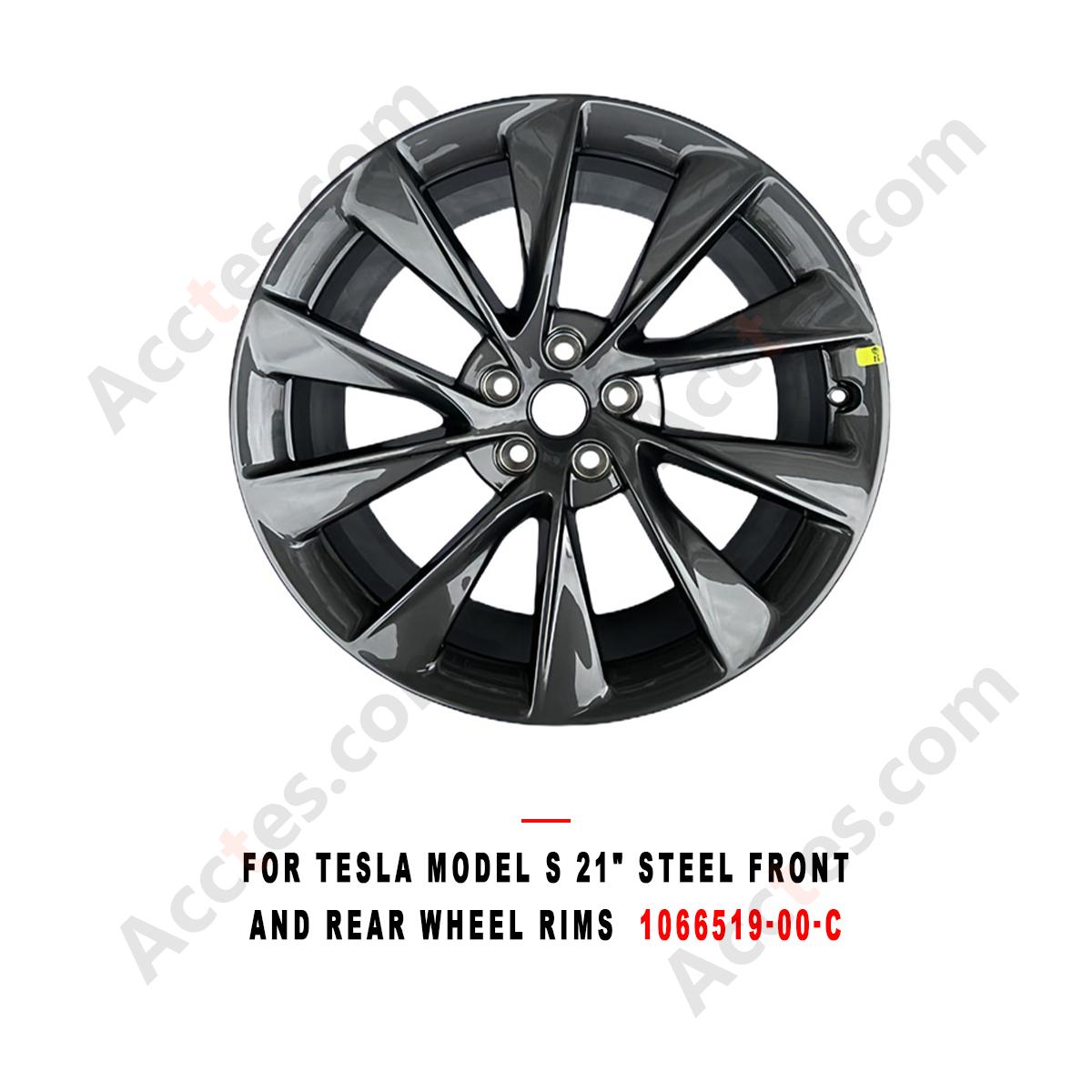 For Tesla Model S 21 Inch Steel Front and Rear Wheel Rims,  Part 1066519-00-C