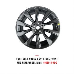 For Tesla Model S 21 Inch Steel Front and Rear Wheel Rims,  Part 1066519-00-C