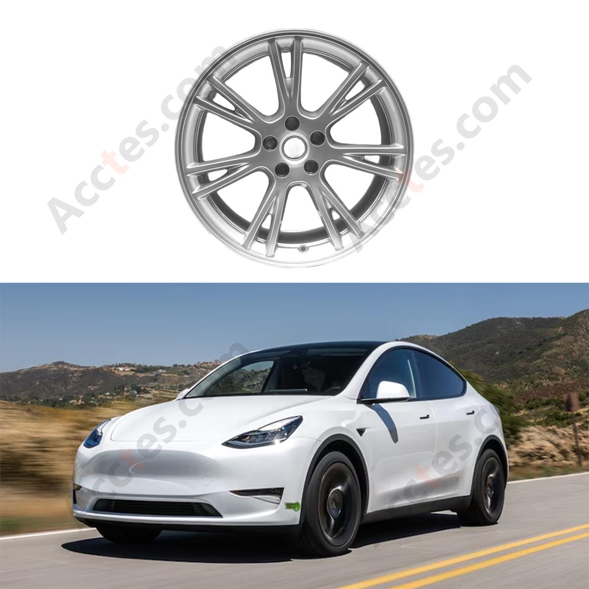 For Tesla Model Y 19 Inch Silver Alloy Wheel Rim 19x9.5,  Part 1188222-00-B