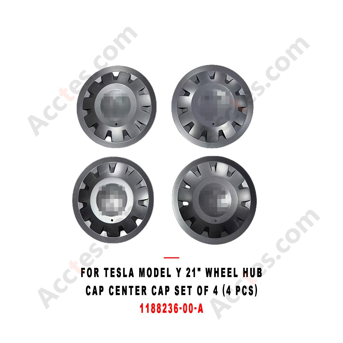 For Tesla Model Y 21" Wheel Hub Cap Center Cap Set of 4 4 PCS  1188236-00-A
