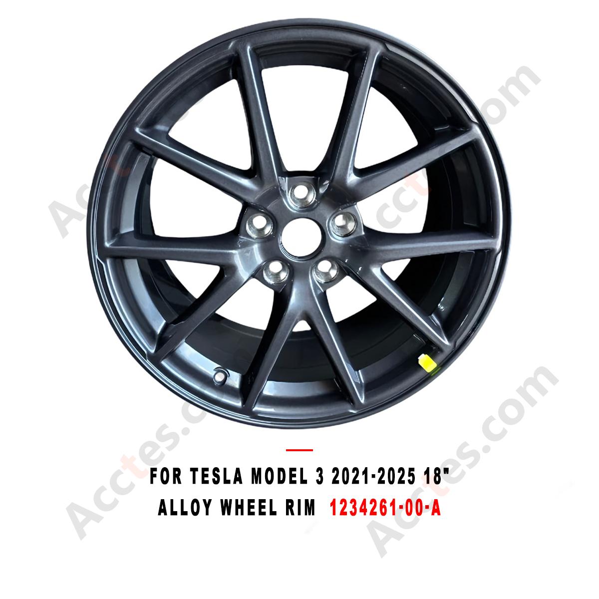 For Tesla Model 3 2021-2025 18 Inch Alloy Wheel Rim 18x8.5J ET40,  1234261-00-A Replacement Wheel